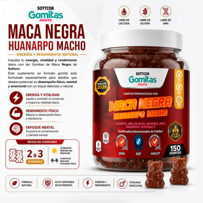 Gomitas Adulto Maca Negra - SOTTCOR